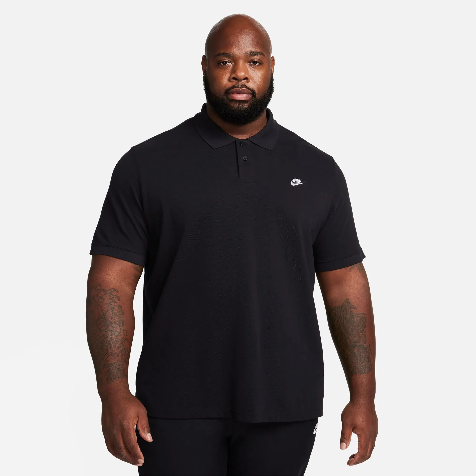 NIKE CLUB SHORT SLEEVE POLO "BLACK/WHITE"