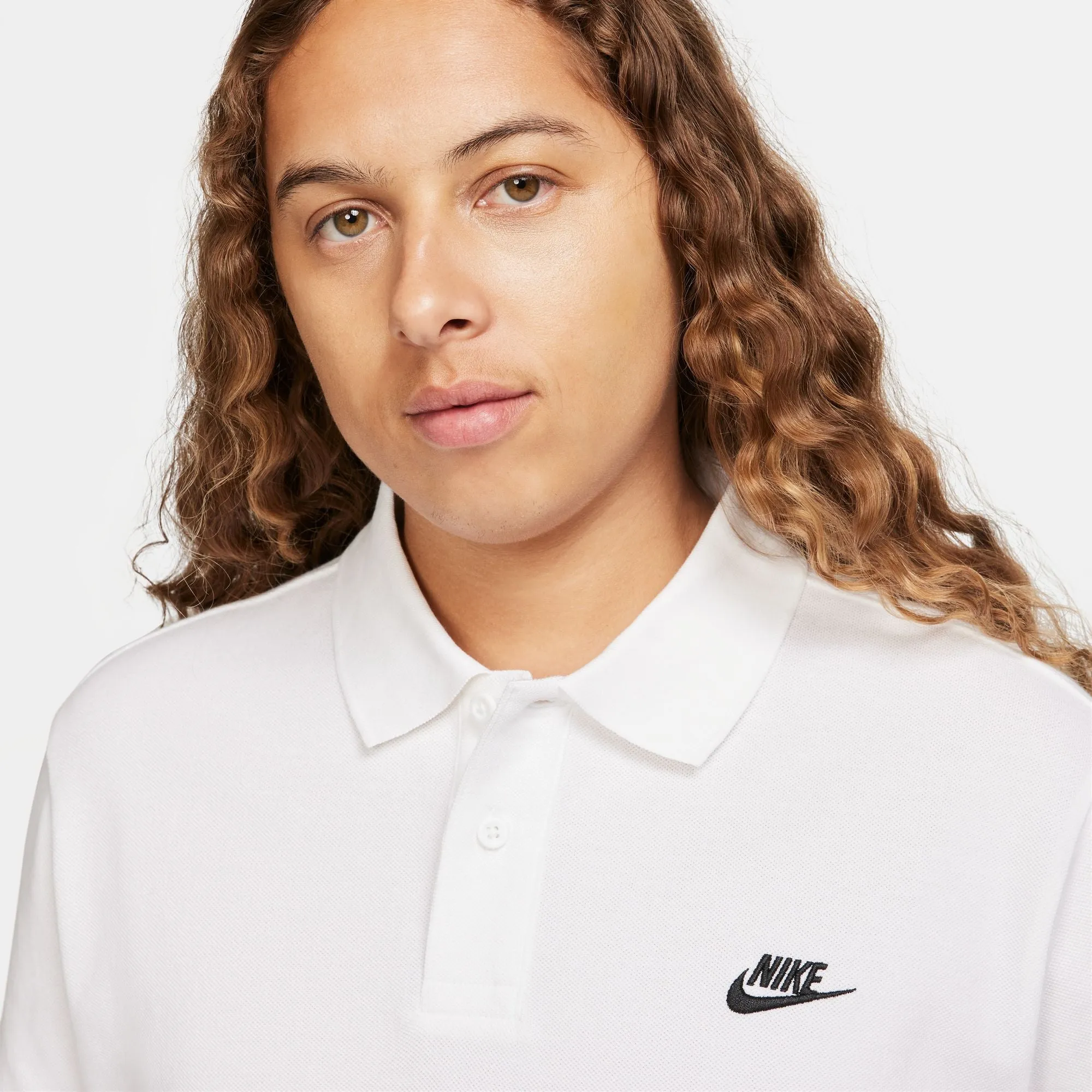NIKE CLUB SHORT SLEEVE POLO "WHITE/BLACK"
