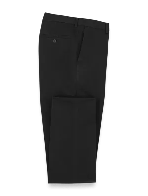 Non-Iron Cotton Stretch Twill Pant - Black
