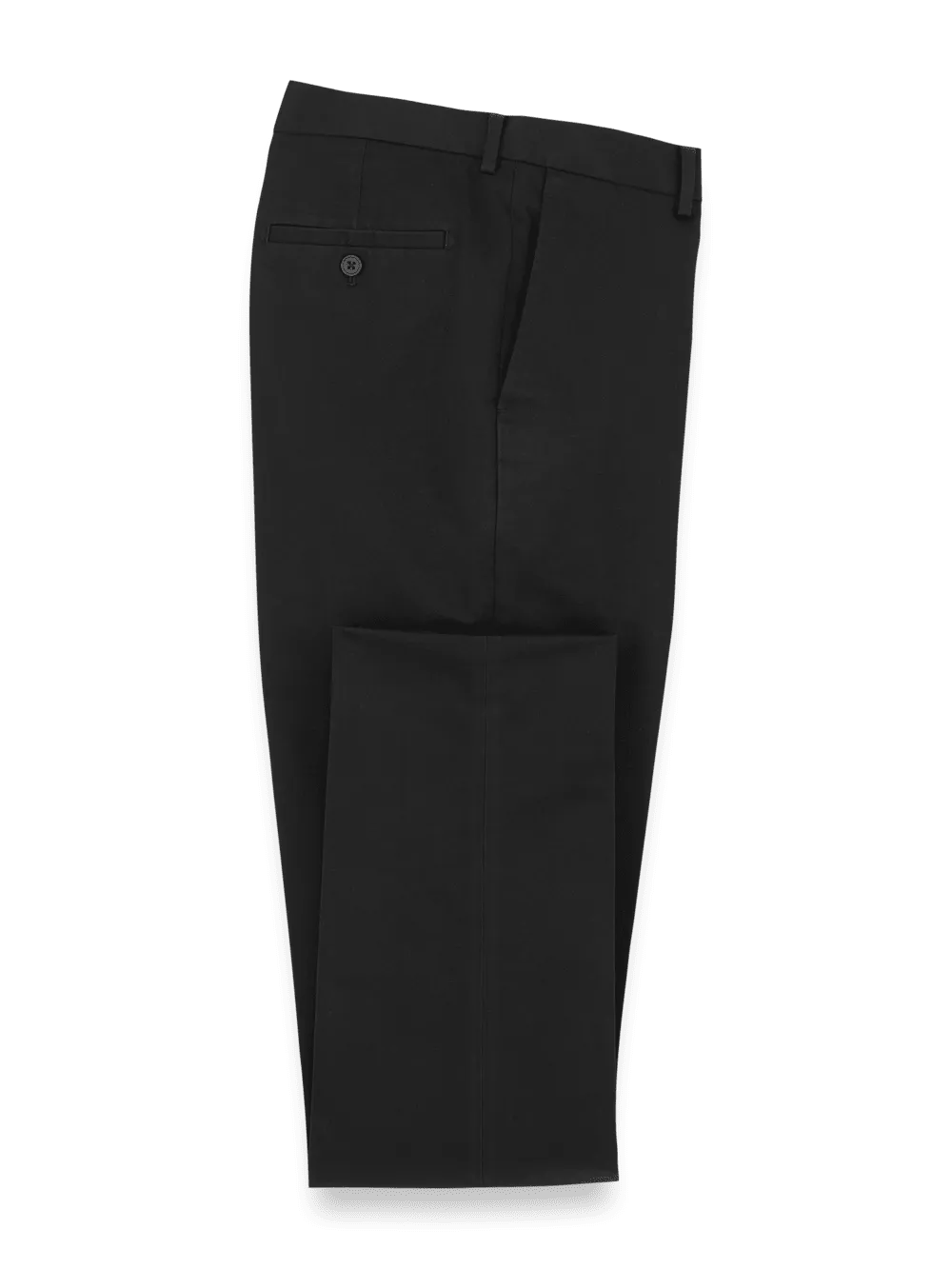 Non-Iron Cotton Stretch Twill Pant - Black