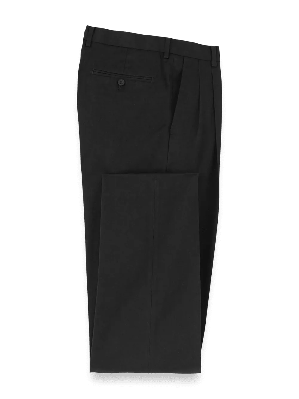 Non-Iron Cotton Stretch Twill Pant - Black