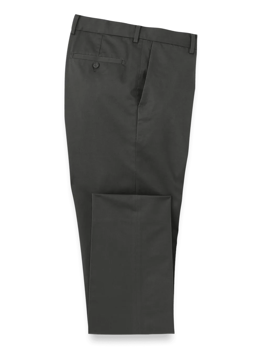 Non-Iron Cotton Stretch Twill Pant - Charcoal
