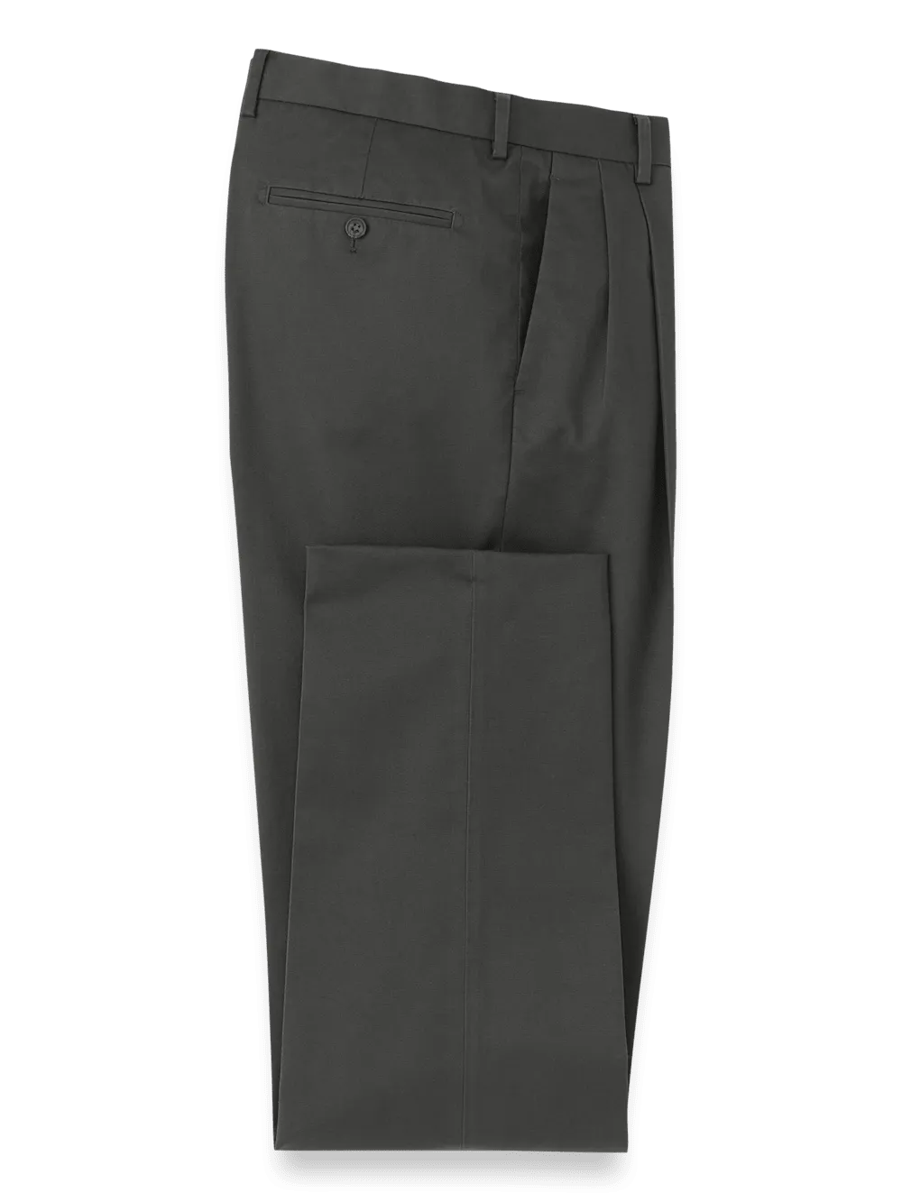 Non-Iron Cotton Stretch Twill Pant - Charcoal