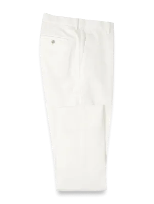 Non-Iron Cotton Stretch Twill Pants - Ivory