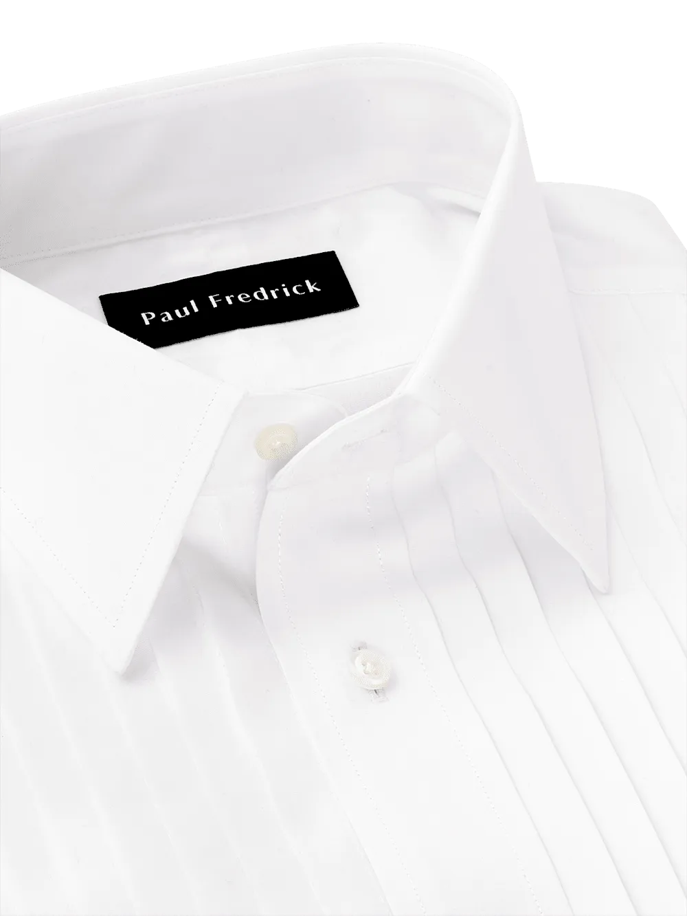 Non-Iron Cotton Tuxedo Shirt - White