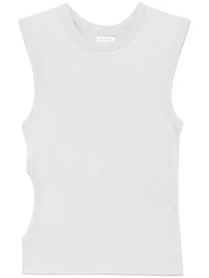 Organic Cotton Cut Out Tank in Silver