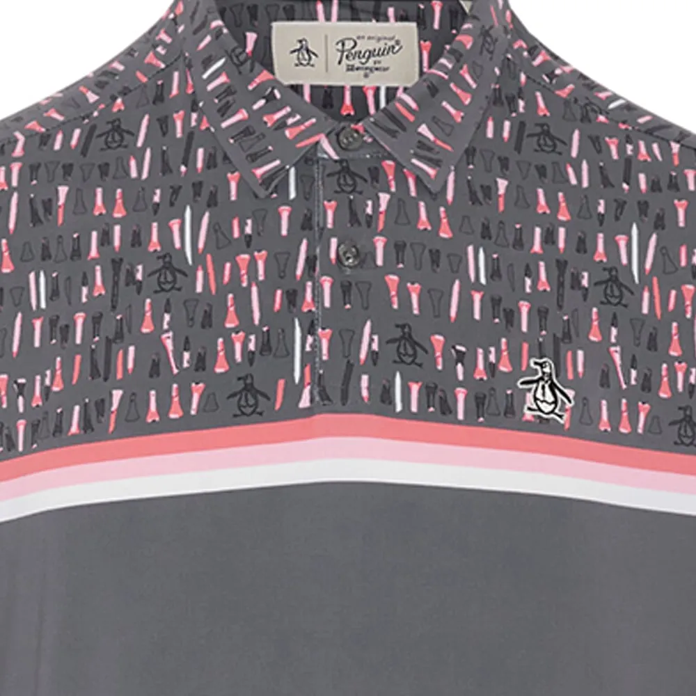 Original Penguin Broken Tees Print Polo Shirt - Quiet Shade