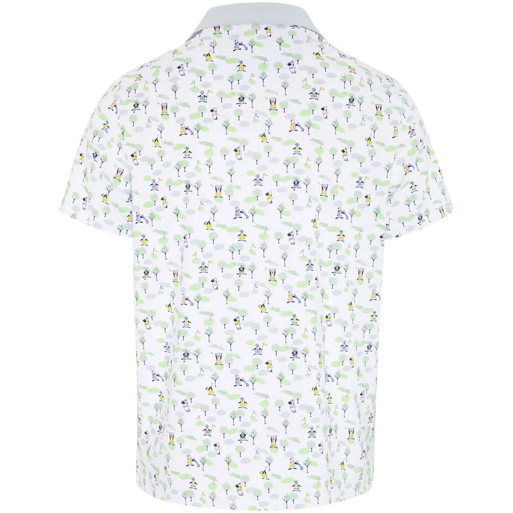 Original Penguin Pete On The Course Large Pete Logo Polo Shirt - Bright White