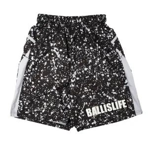 P3 Performance Shorts in Splat Black/White Ballislife