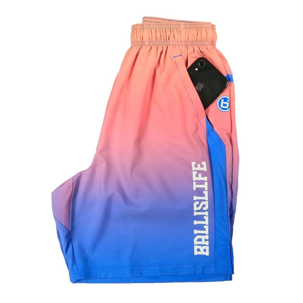 P3 Performance Shorts in Sunset Orange Ballislife