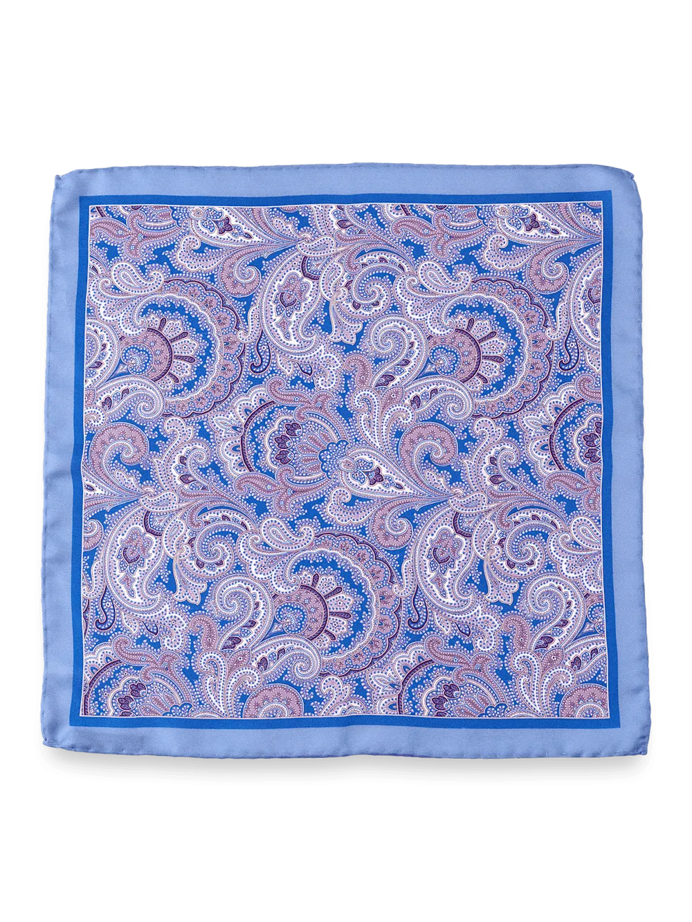 Paisley Silk Pocket Square - Blue Multi