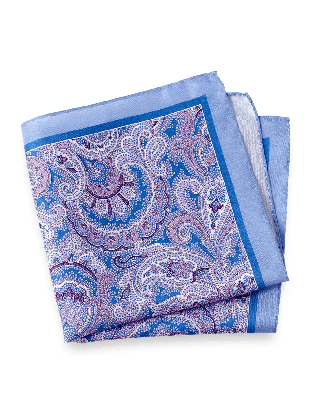 Paisley Silk Pocket Square - Blue Multi