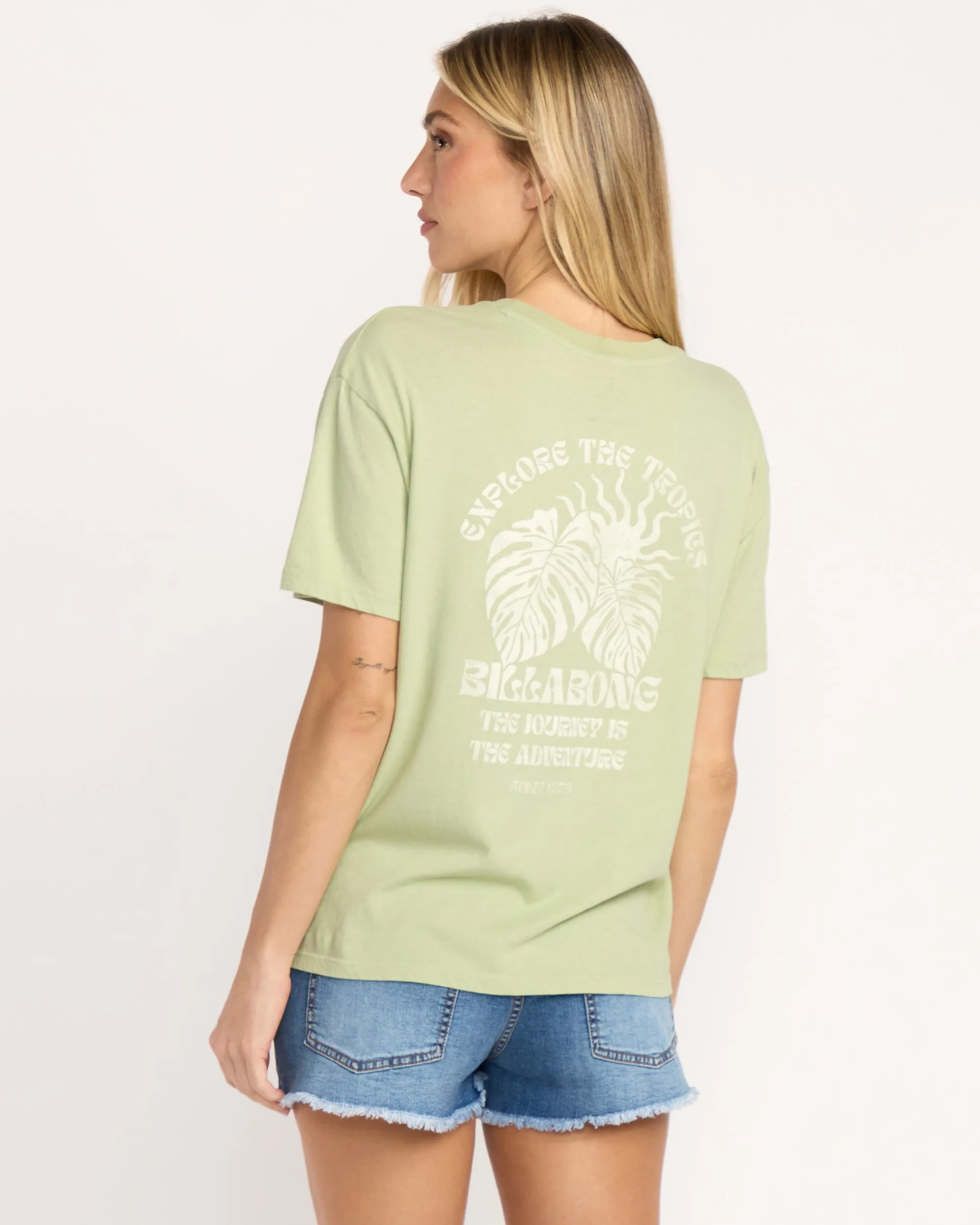 Paradise Calling Tee - Pistachio Billabong