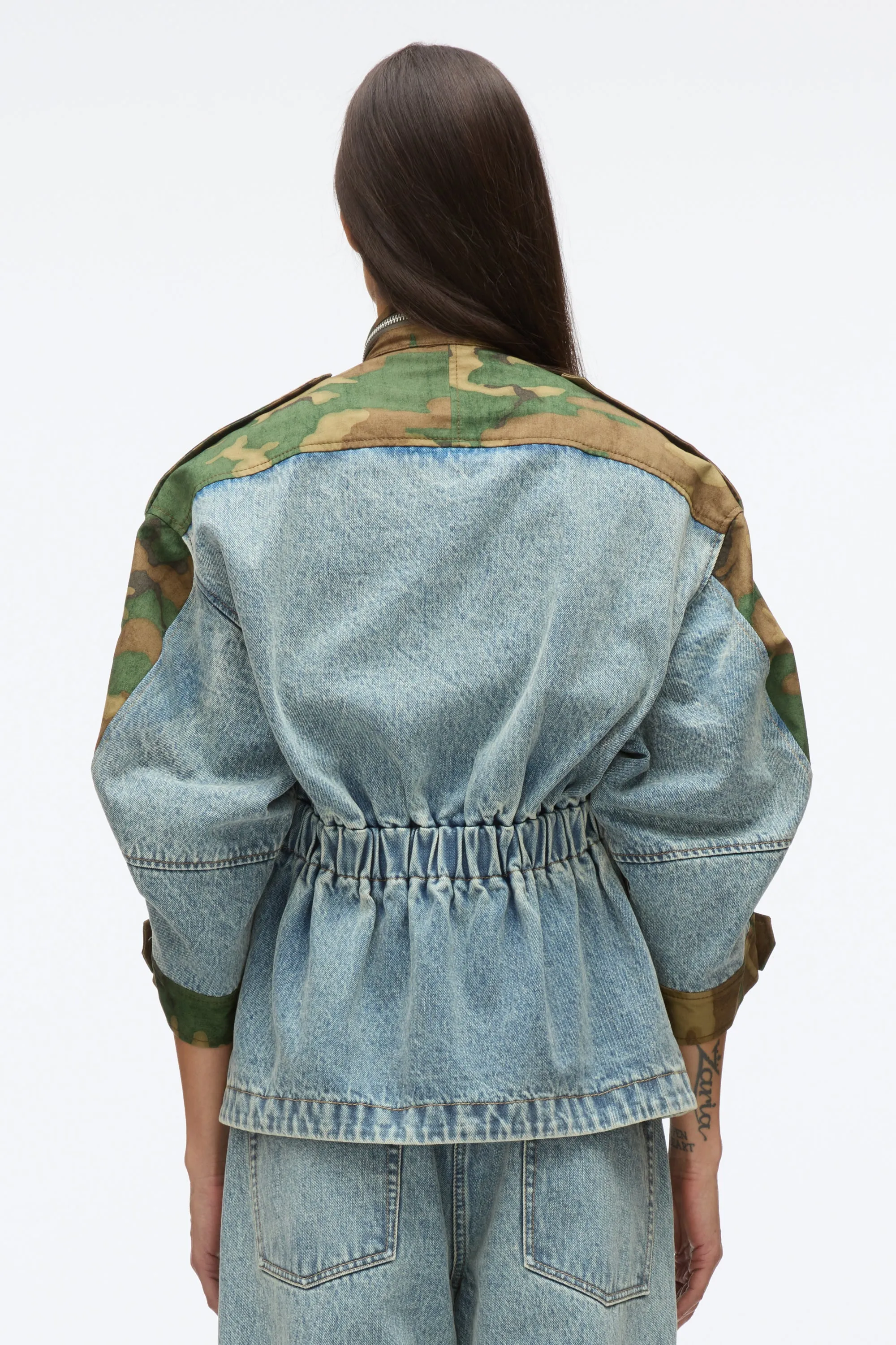Patchwork Camo Cinched Jacket