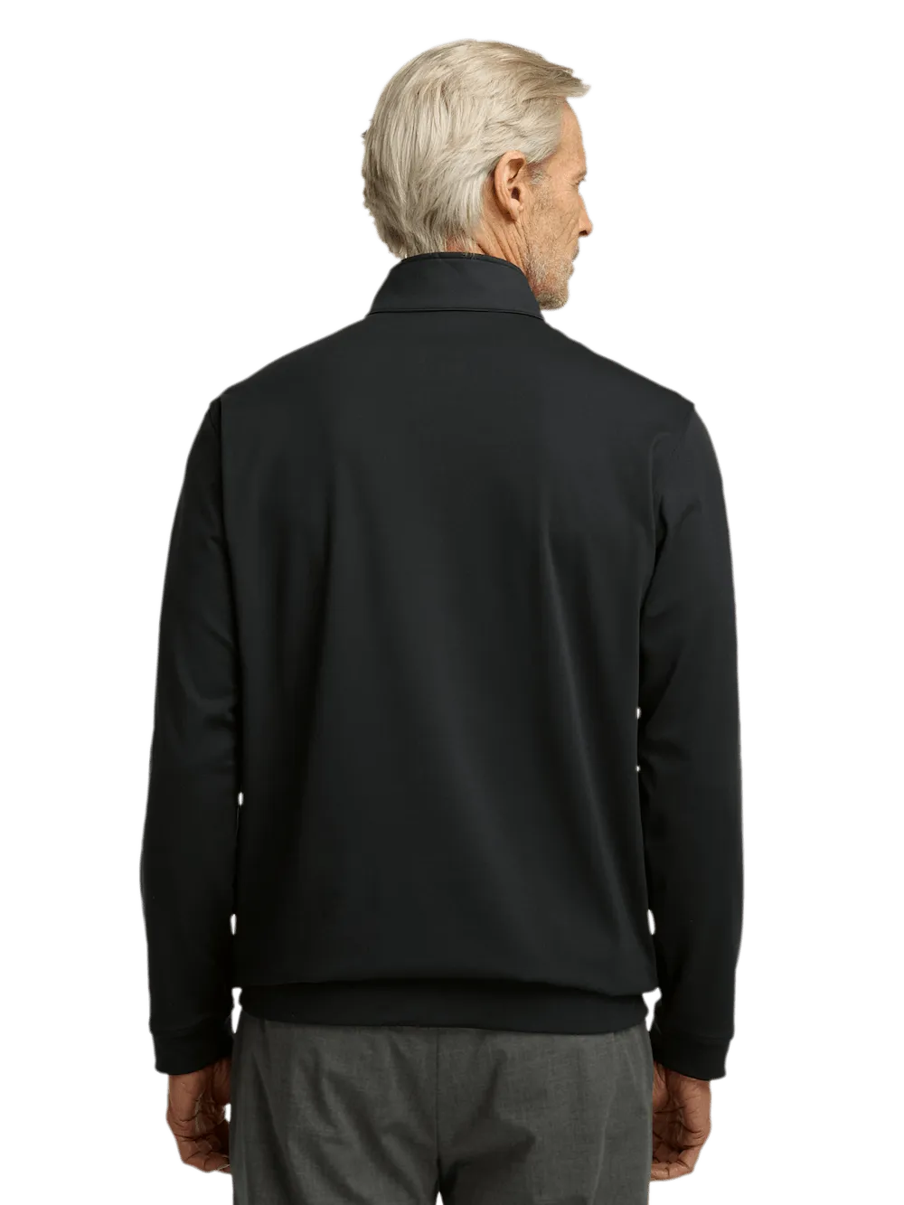 Performance Blend Quarter Zip Mock Neck - Black
