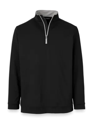 Performance Blend Quarter Zip Mock Neck - Black