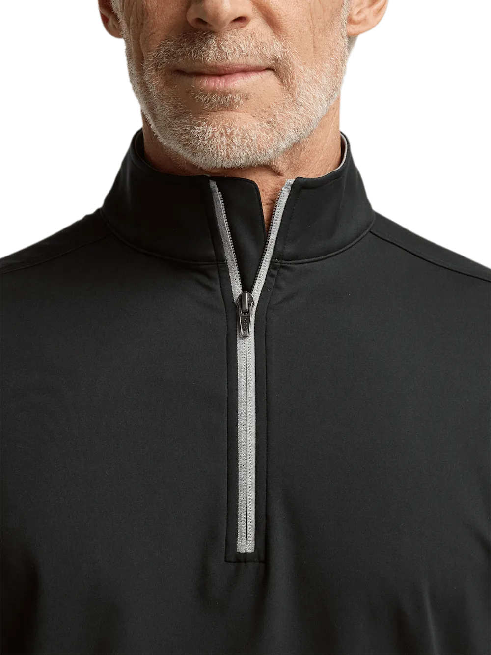 Performance Blend Quarter Zip Mock Neck - Black