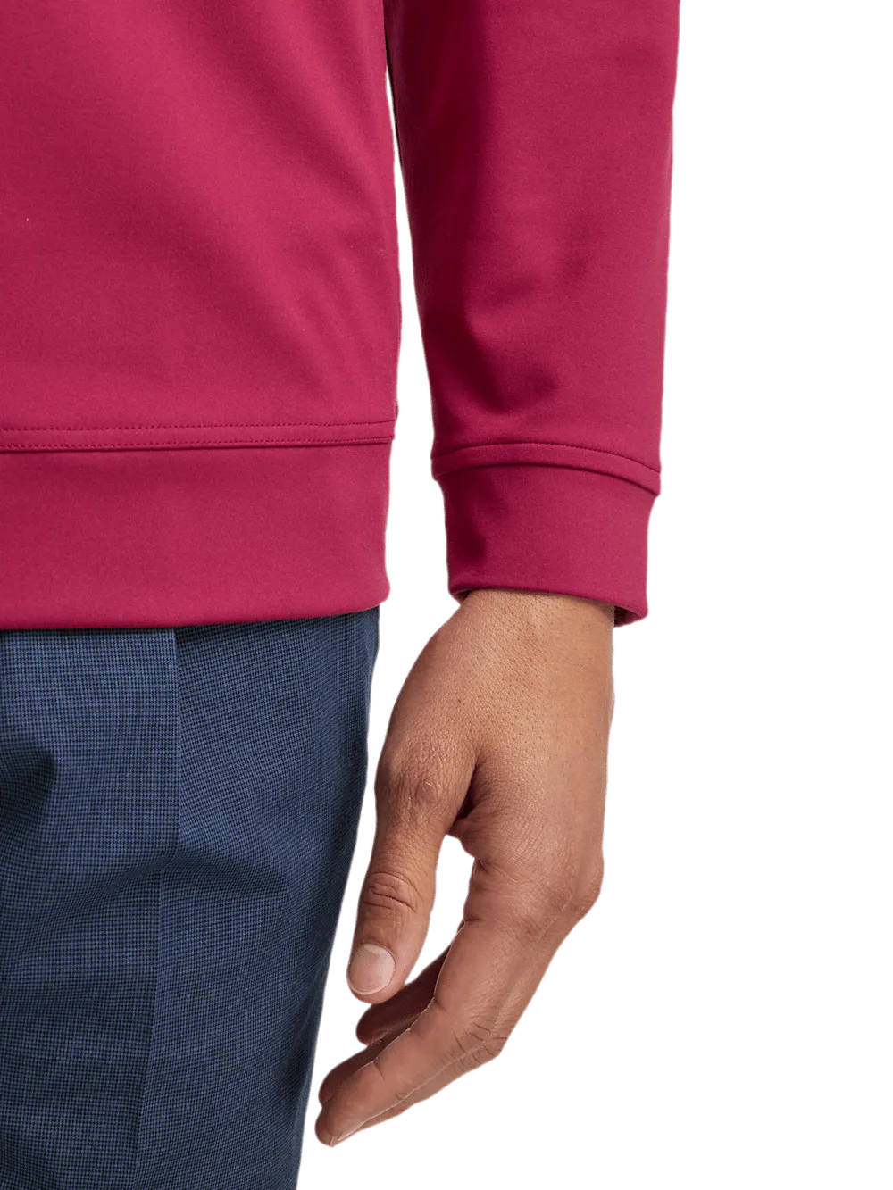 Performance Blend Quarter Zip Mock Neck - Burgundy