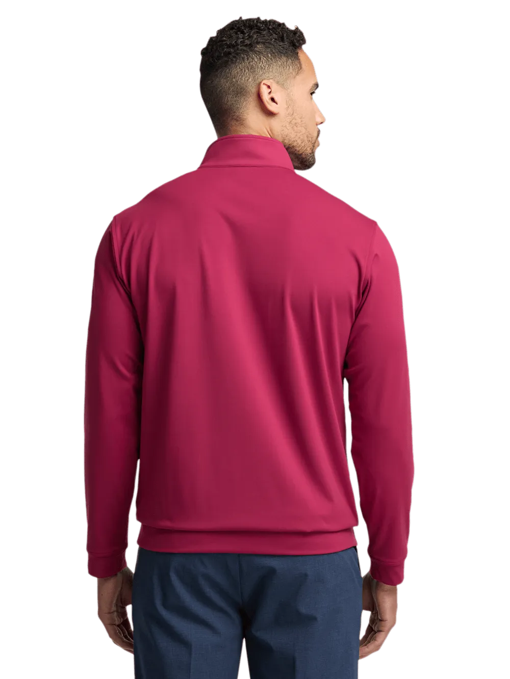 Performance Blend Quarter Zip Mock Neck - Burgundy