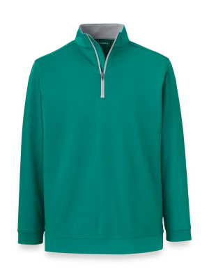 Performance Blend Quarter Zip Mock Neck - Green