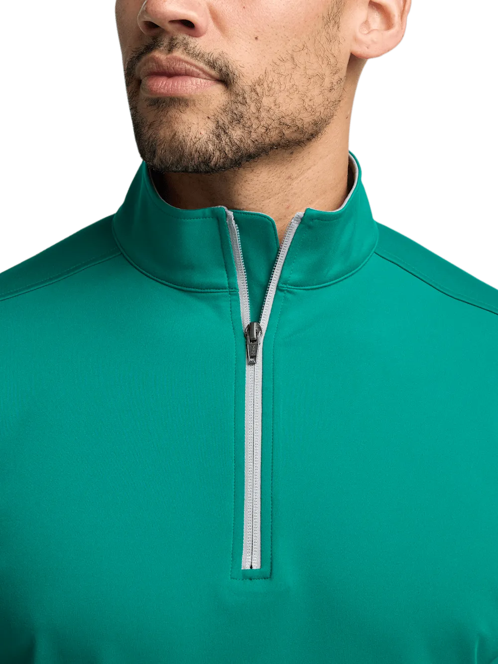 Performance Blend Quarter Zip Mock Neck - Green