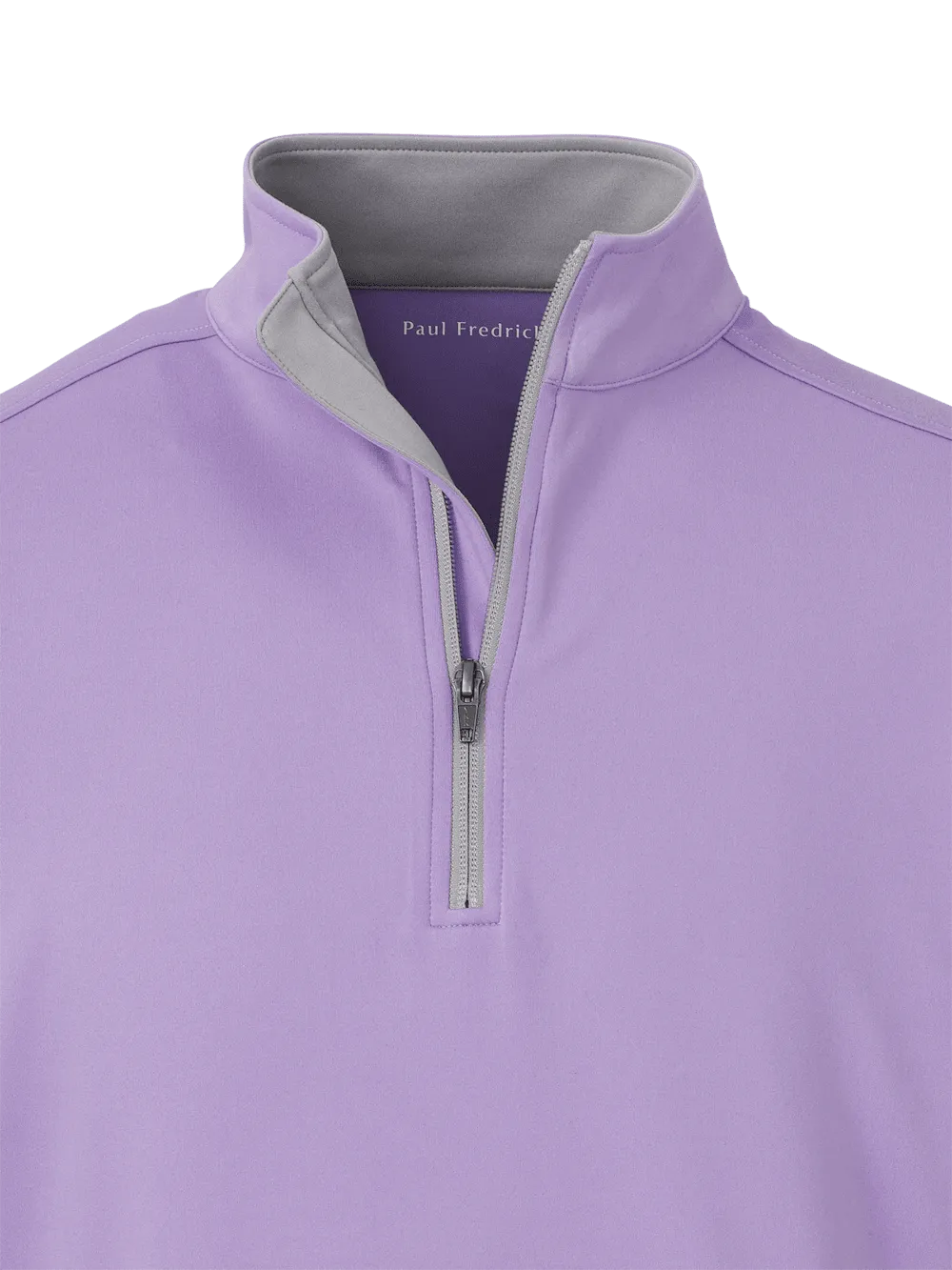 Performance Blend Quarter Zip Mock Neck - Purple