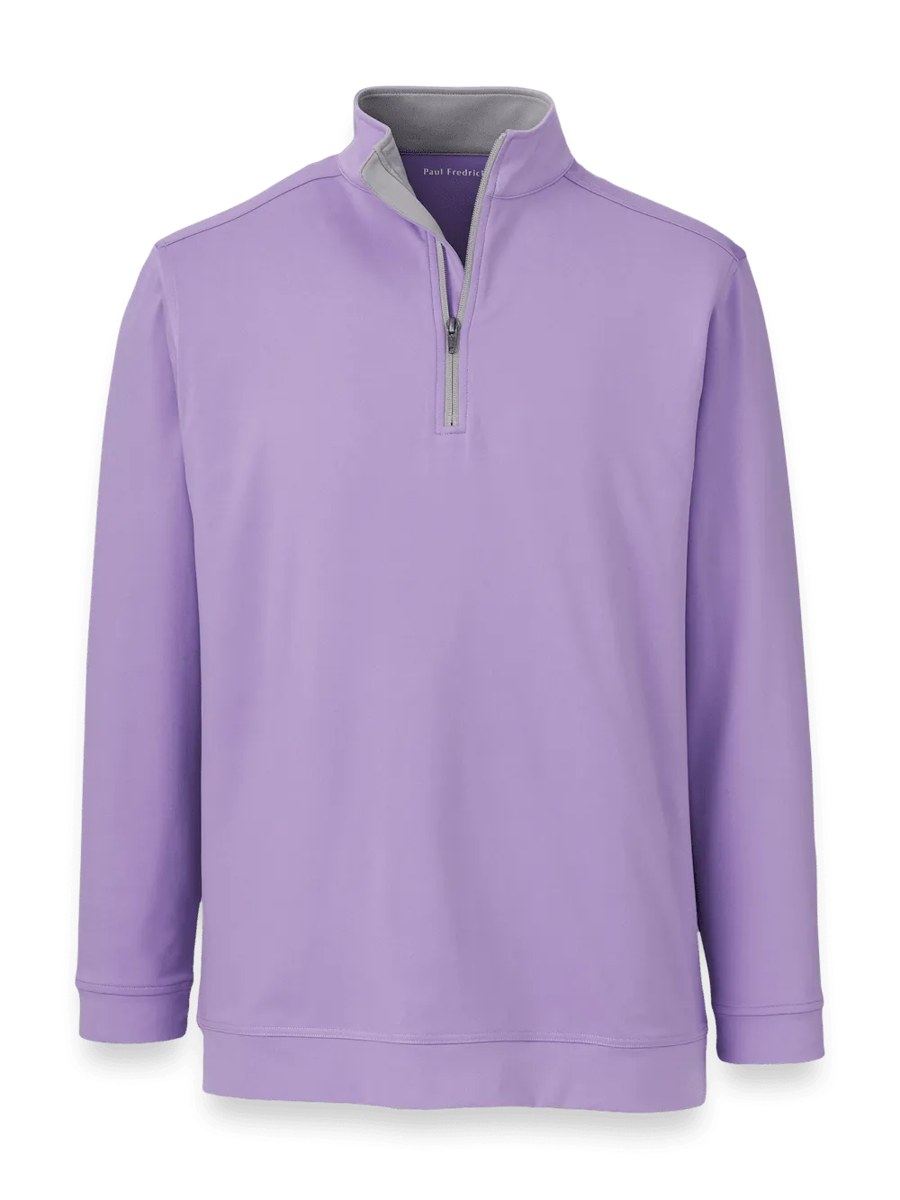 Performance Blend Quarter Zip Mock Neck - Purple