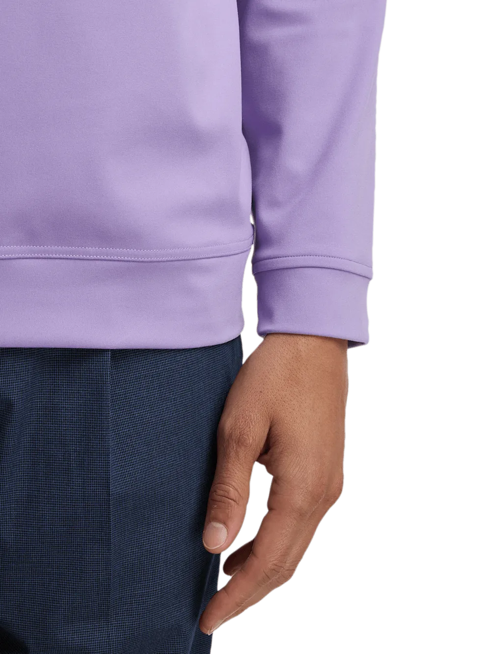 Performance Blend Quarter Zip Mock Neck - Purple