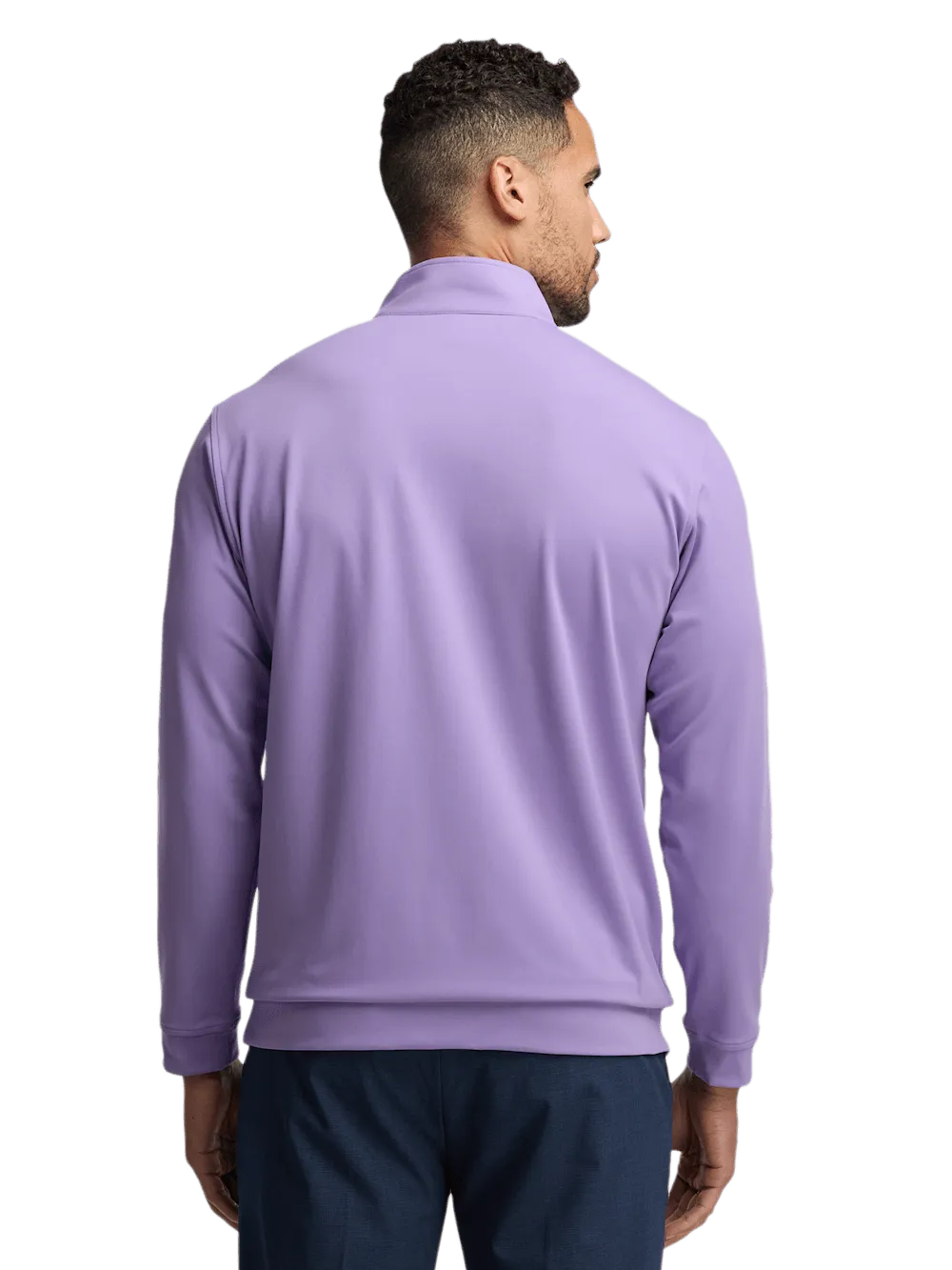 Performance Blend Quarter Zip Mock Neck - Purple