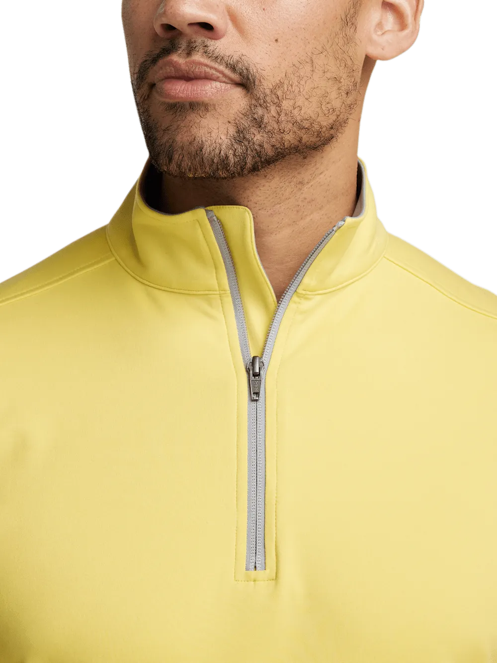 Performance Blend Quarter Zip Mock Neck - Yellow