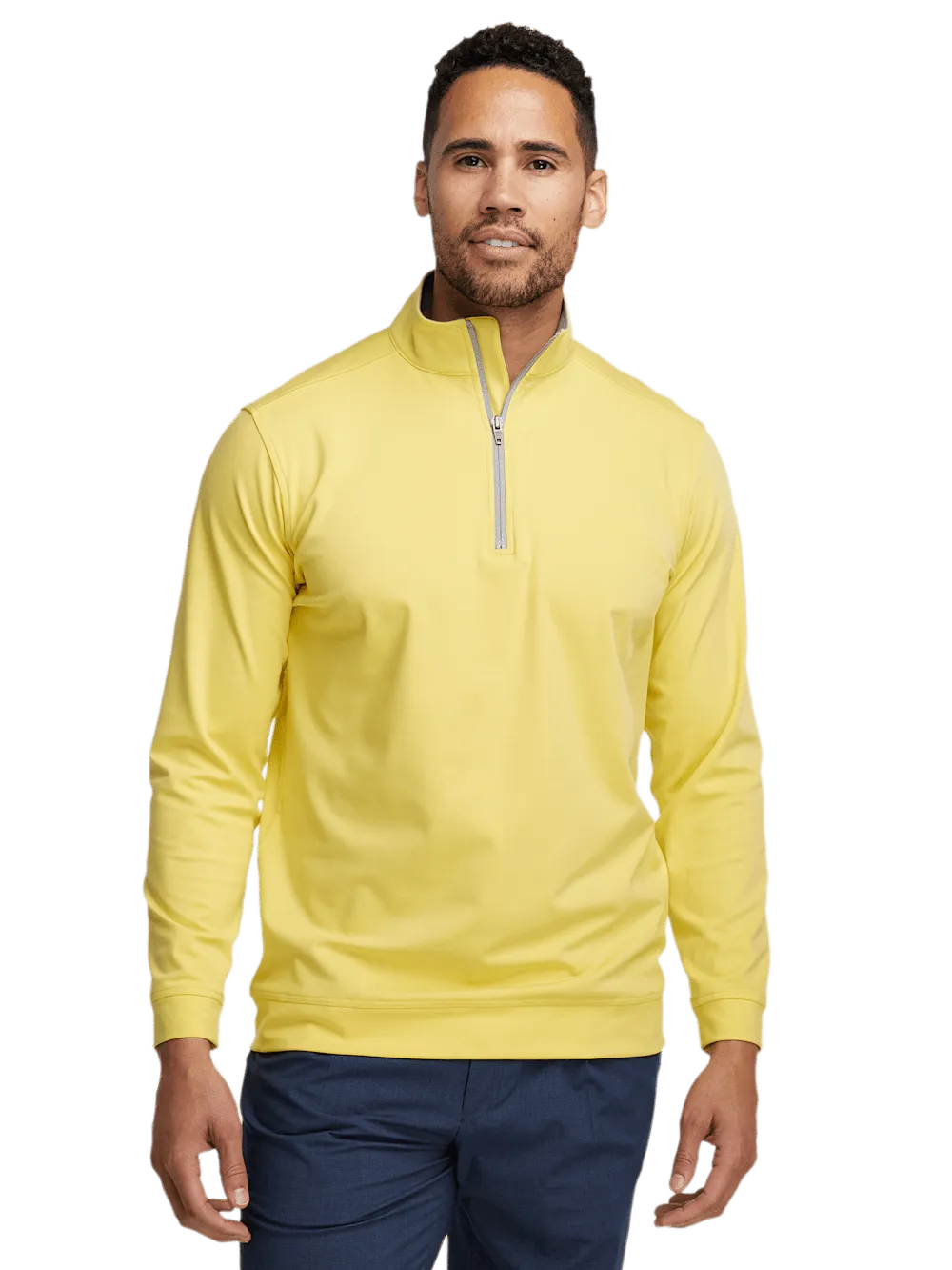 Performance Blend Quarter Zip Mock Neck - Yellow