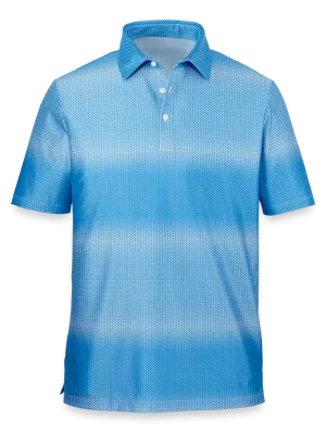 Performance Blend Three Button Polo - Blue