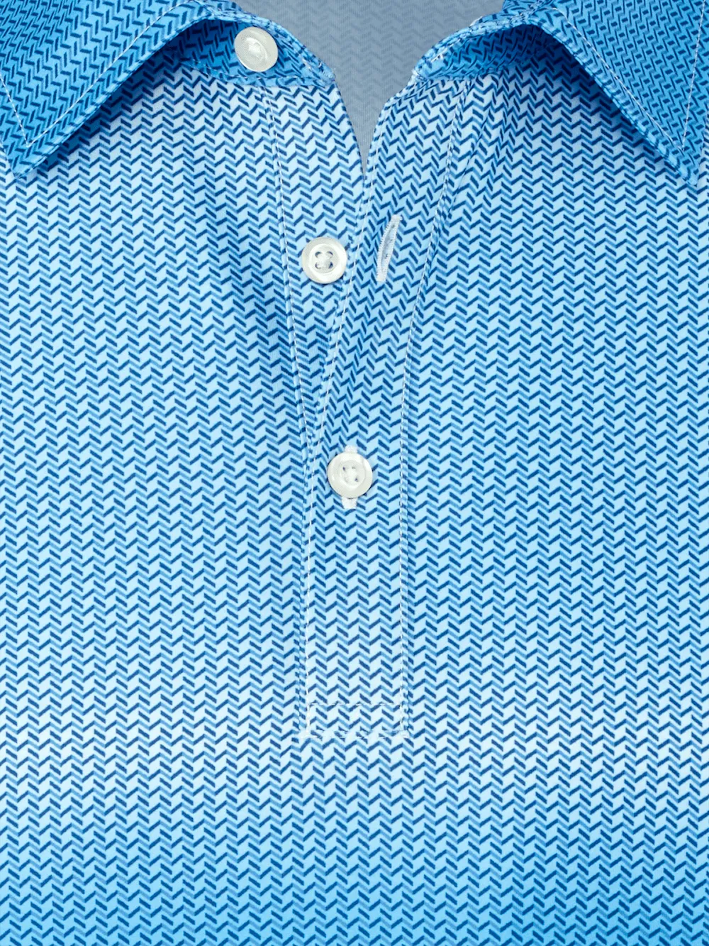 Performance Blend Three Button Polo - Blue
