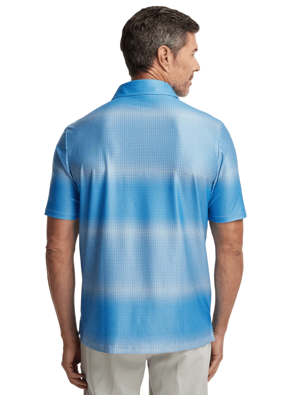 Performance Blend Three Button Polo - Blue