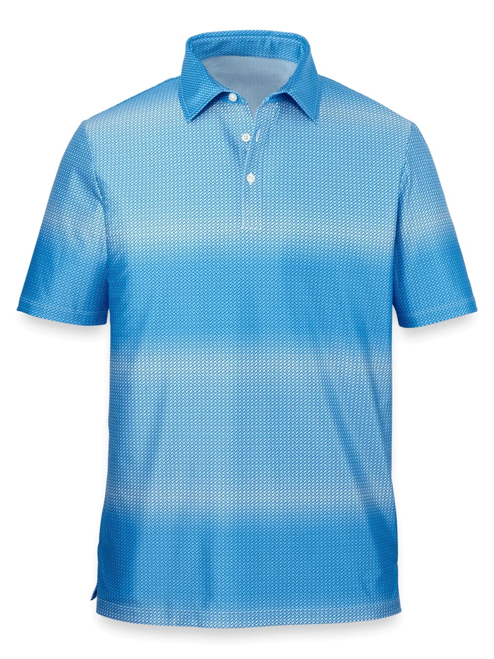 Performance Blend Three Button Polo - Blue