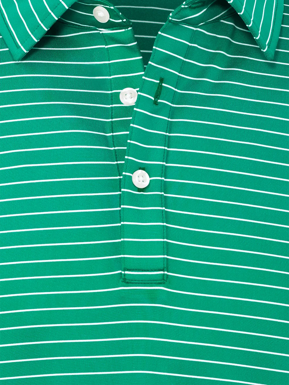 Performance Blend Three Button Polo - Green