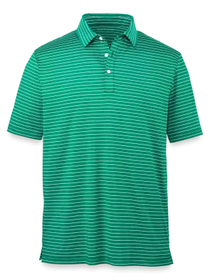 Performance Blend Three Button Polo - Green