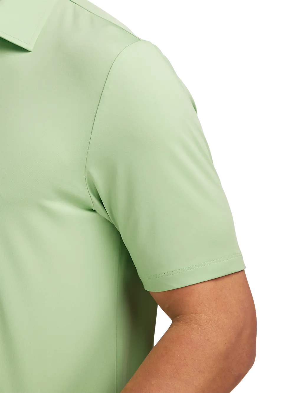 Performance Blend Three Button Polo - Light Green