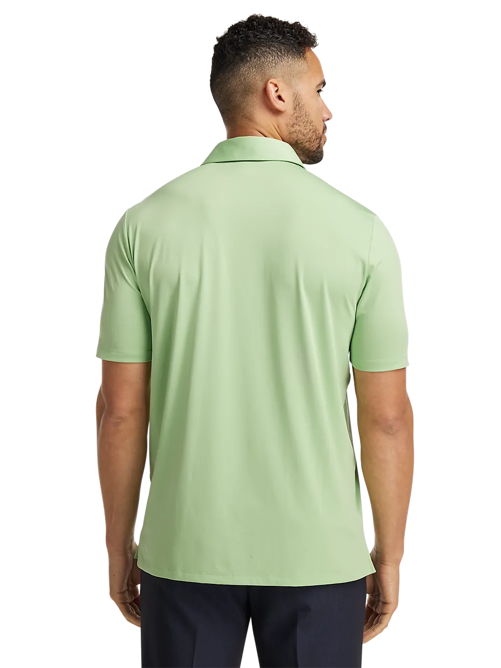 Performance Blend Three Button Polo - Light Green