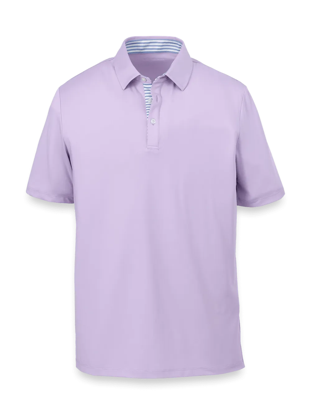 Performance Blend Three Button Polo - Light Purple