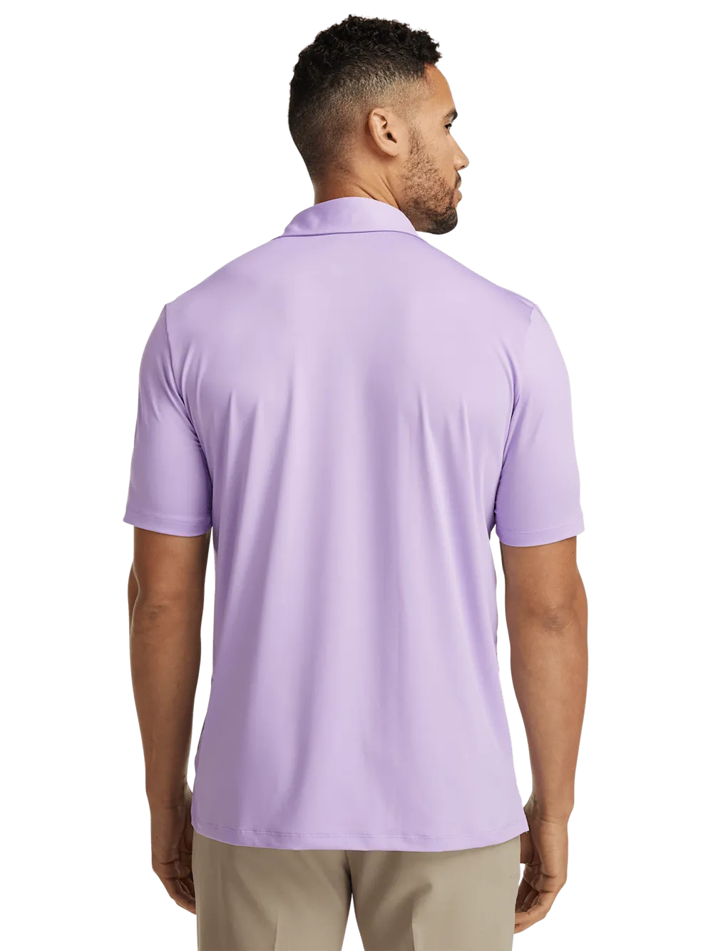 Performance Blend Three Button Polo - Light Purple