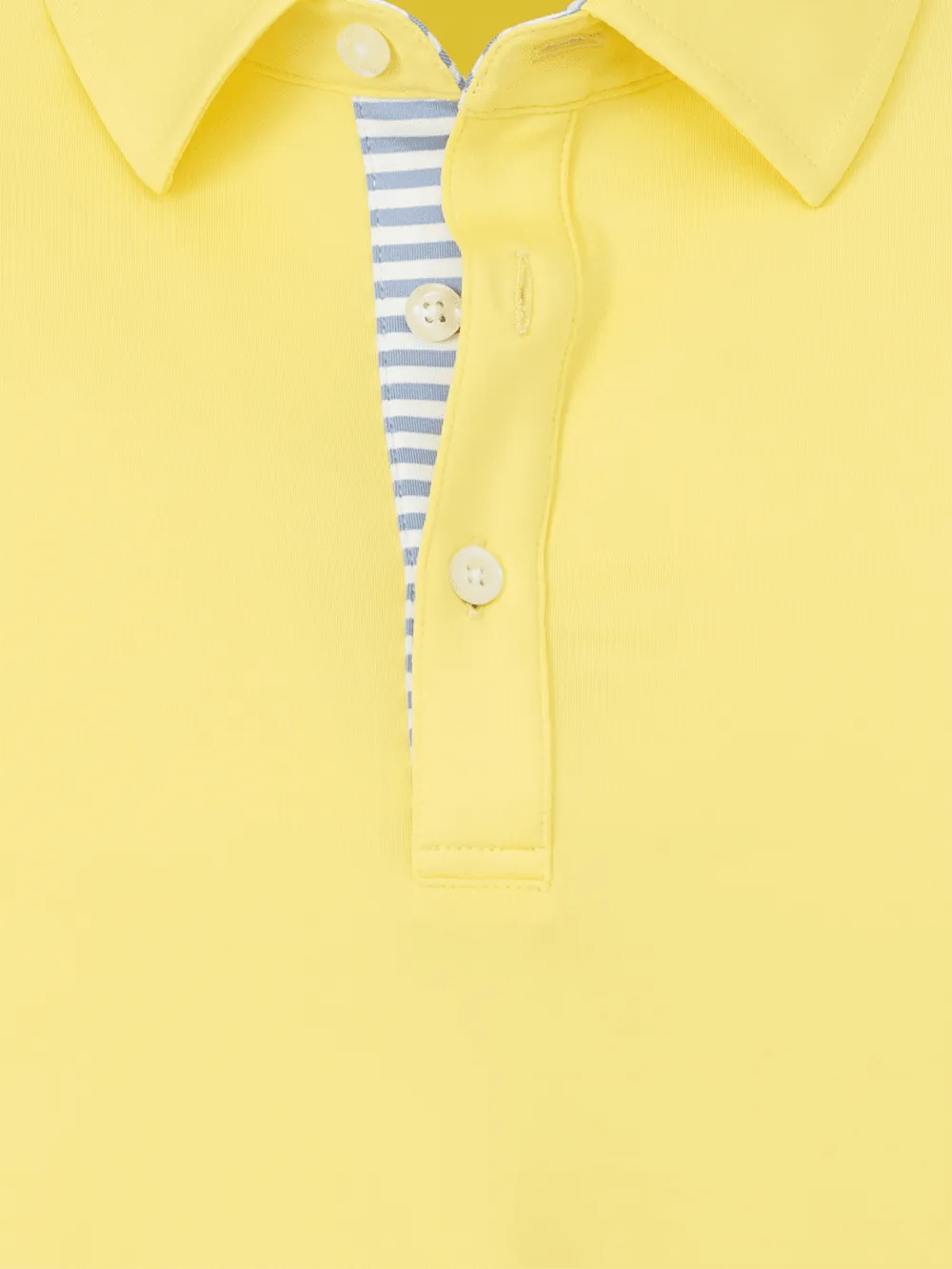 Performance Blend Three Button Polo - Light Yellow