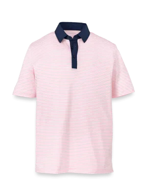 Performance Blend Three Button Polo - Pink