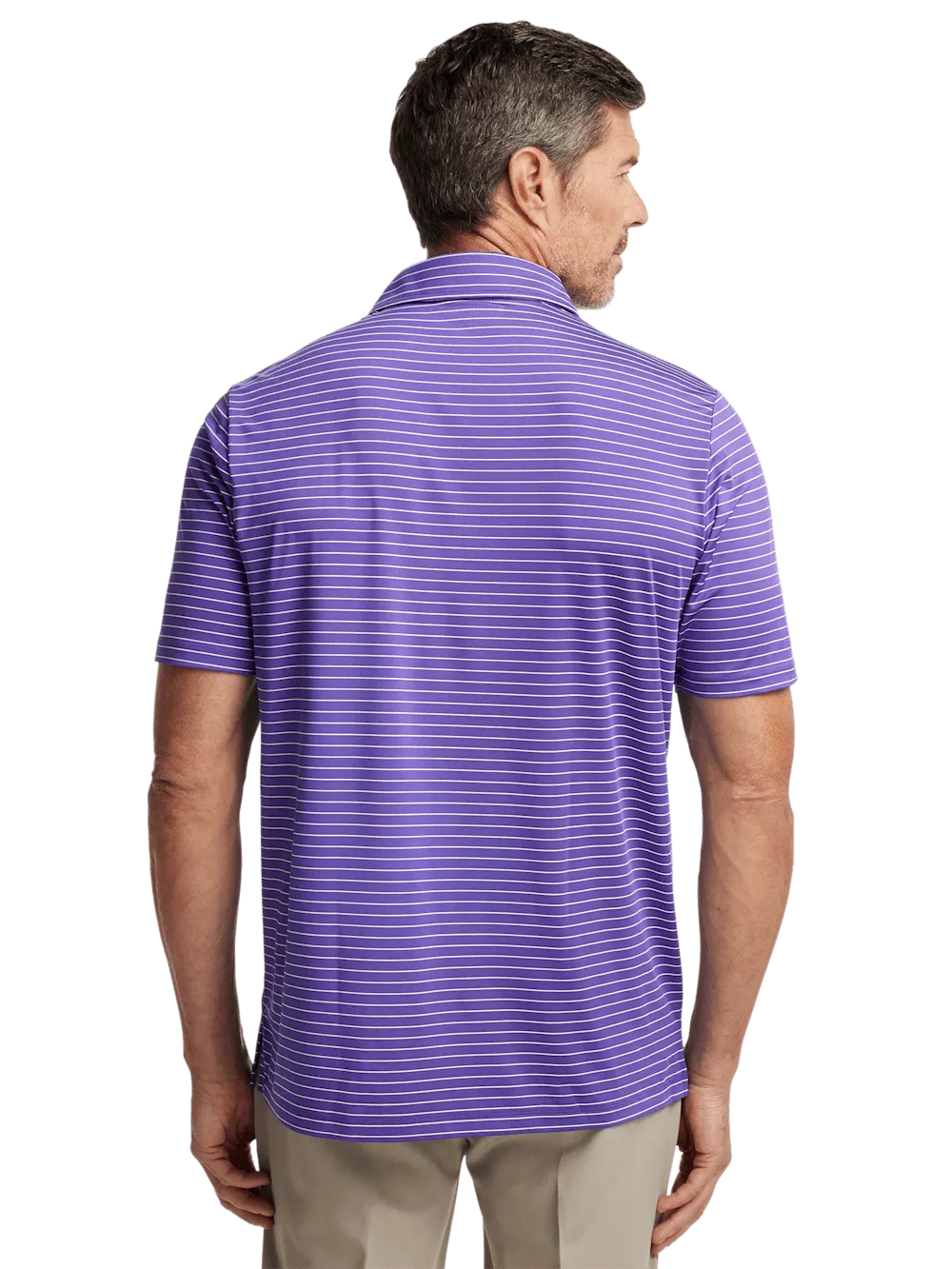 Performance Blend Three Button Polo - Purple