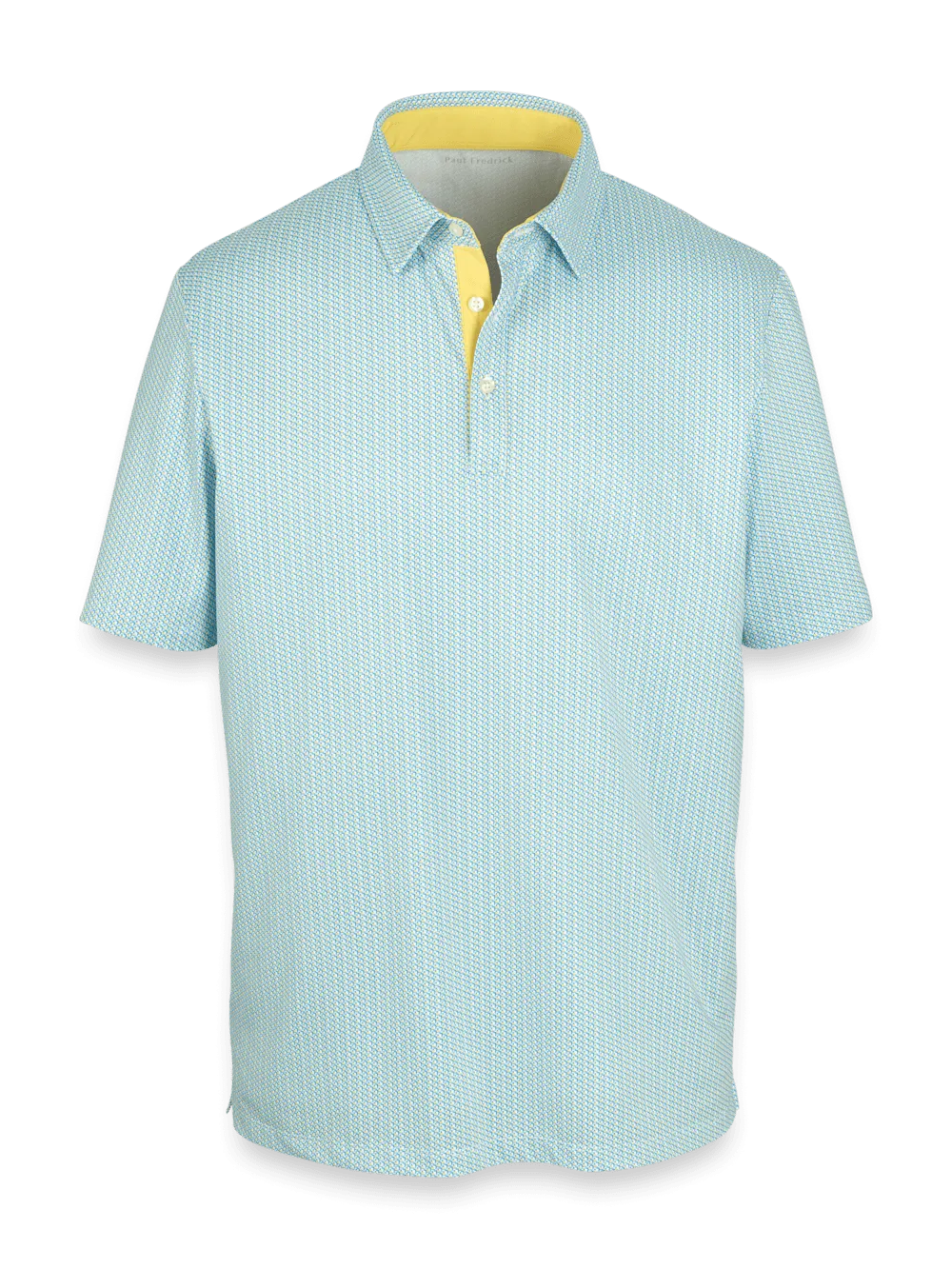 Performance Blend Three Button Polo - Yellow Multi