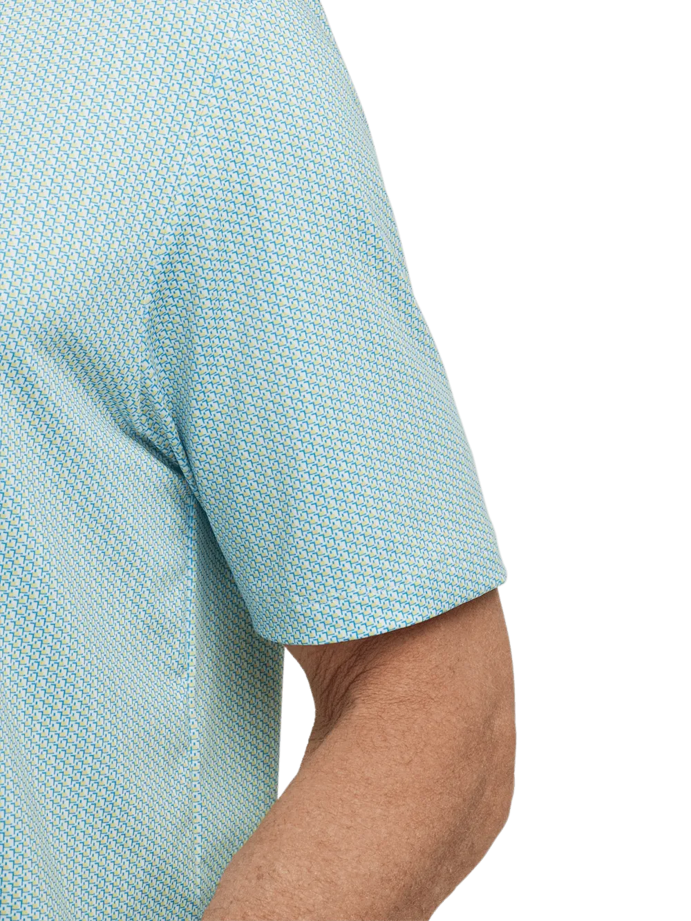 Performance Blend Three Button Polo - Yellow Multi