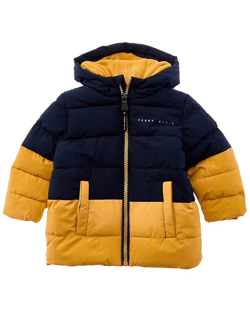 Perry Ellis Colorblocked Puffer Jacket
