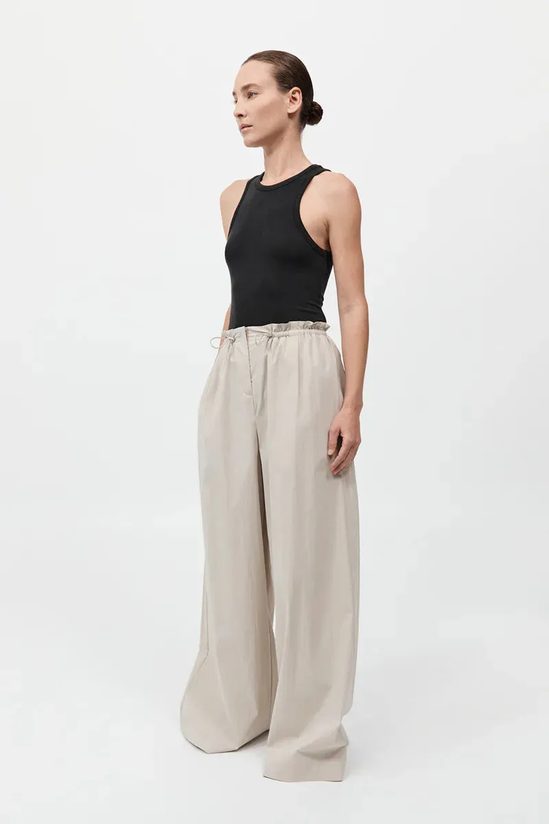 Petit Paperbag Waist Pants in Creme