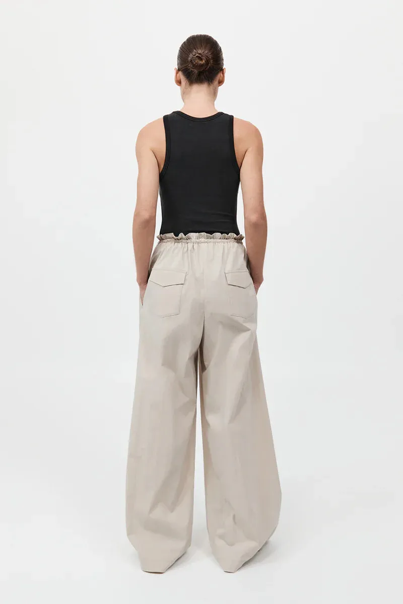Petit Paperbag Waist Pants in Creme