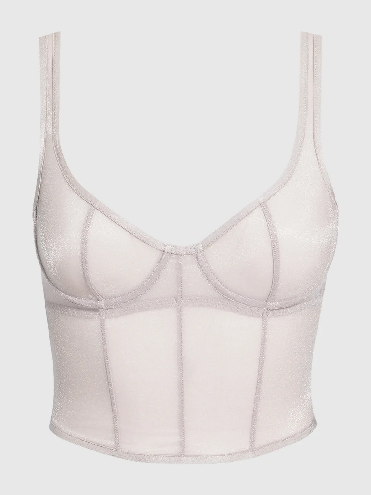 Pia Unlined Underwire Mesh Bustier by Frederick's of Hollywood
